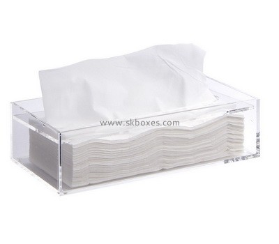 Custom clear plexiglass tissue paper box BDC-2228