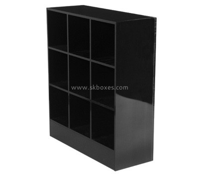 Custom 9 grids black acrylic display case BDC-2231