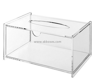 Custom large clear acrylic tissue paper box BDC-2244
