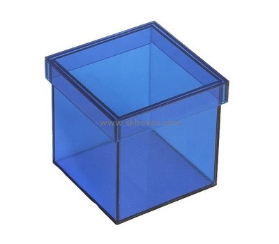 Custom transparent blue acrylic wedding gift box BDC-2257