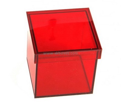 Custom transaprent red acrylic wedding gift box BDC-2258