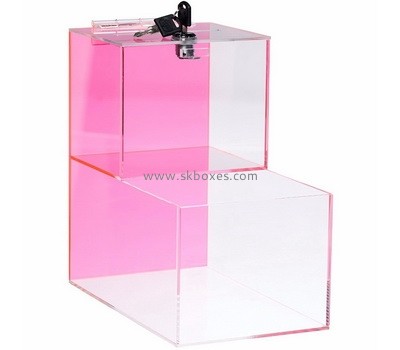 Custom plexiglass lockable box BDC-2263
