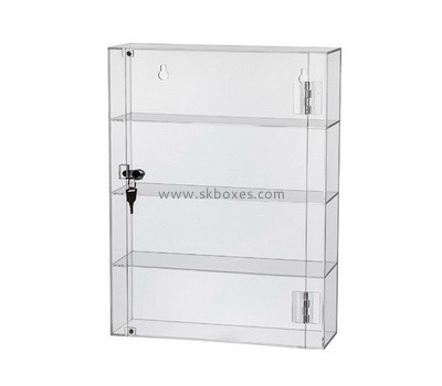 Custom wall mounted acrylic lucite lockable case BDC-2276
