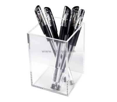 Customize acrylic pen cup holder lucite pencil organizer perspex makeup brush holder for desk BDC-2288
