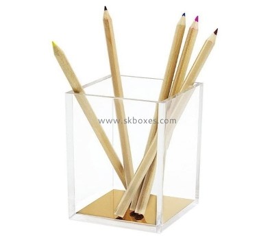 Custom acrylic pencil organizer plexiglass pen holder lucite box BDC-2297