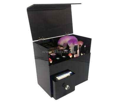 Custom acrylic makeup organiser plexilgass cosmetic box perspex drawer box BDC-2301