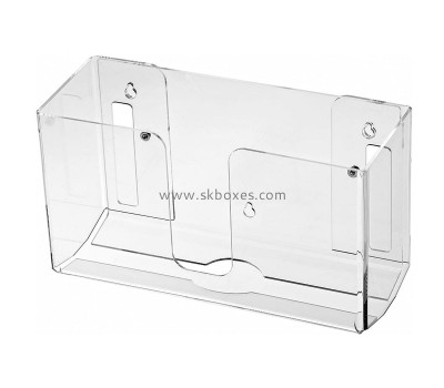 Custom lucite wall mounted paper towel dispenser plexiglass tissue paper holder acrylic box BDC-2304