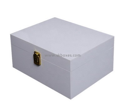 Acrylic manufacturer customize tea bag box with lock BDC-2309