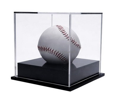 Perspex manufacturer customize acrylic baseball storage box plexiglass showcase BDC-2328