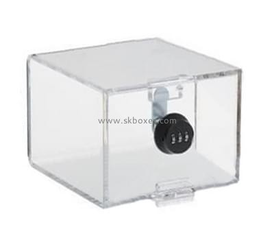 Lucite manufacturer customize acrylic box with combination cam password coded lock BDC-2337
