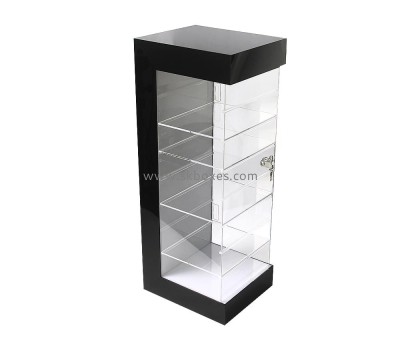 Acrylic manufacturer custom lighted corner curio cabinet BLD-002
