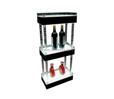 OEM custom acrylic LED wine bottle display cabinet BLD-017