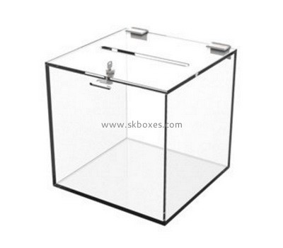 Supplying plexiglass ballot box acrylic suggestion box ballot box with lock BBS-084