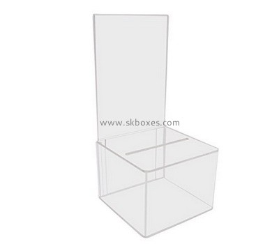 Factory wholesale black acrylic acrylic suggestion box BBS-010