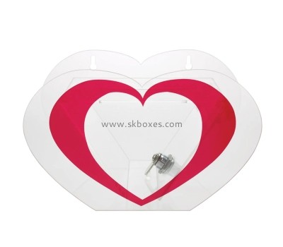 Heart shape acrylic ballot box  BBS-001