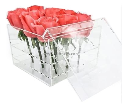 Box factory custom acrylic rose box of flowers BDC-028