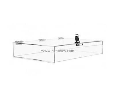 Box manufacturer custom acrylic box with hinged lid BDC-053