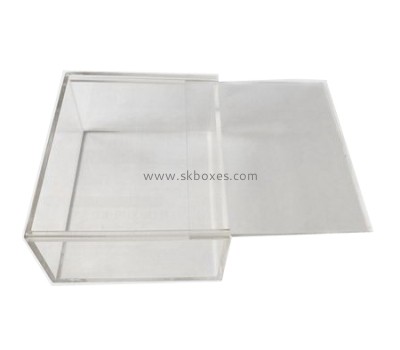 Box manufacturer customize plexiglass display cases acrylic box with sliding lid BDC-093