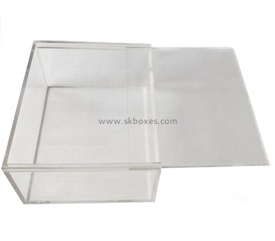 Acrylic box manufacturer customize lucite storage boxes acrylic box with sliding lid BDC-164