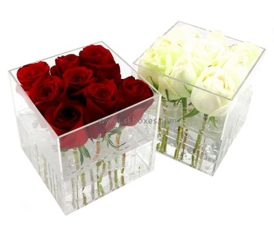 Acrylic box manufacturer custom plexiglass modern flower box BDC-969