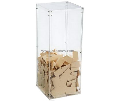 Custom acrylic cheap donation boxes fundraisingbox collection boxes for charity BDB-023