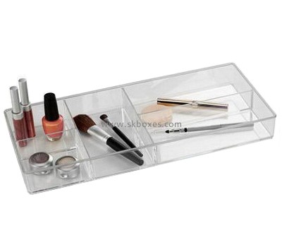 Factory wholesale acrylic cosmetic box with divider BMB-009