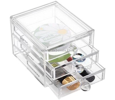 Wholesale acrylic transparent box make up box cosmetic box BMB-021