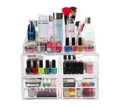 Hot sale acrylic makeup case box storage plastic box transparency plexiglass box BMB-032
