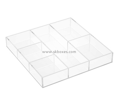 Fashion design acrylic storage plastic box without lid BSC-005