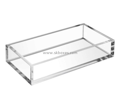 Acrylic supplier custom plexiglass storage box lucite organiser BSC-092