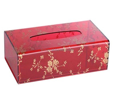 Custom red acrylic perspex tissue paper box BTB-005