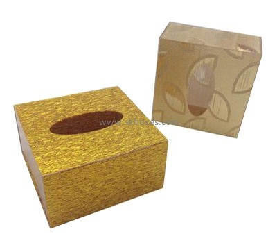 Custom design  square acrylic tissue paper box BTB-006
