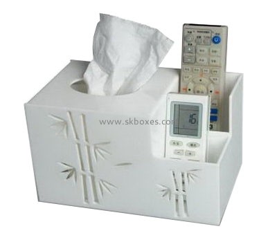 Fashion design white acrylic tissue box holders BTB-018
