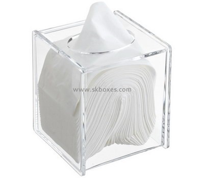 Custom design acrylic square tissue box transparent acrylic box storage box plastic BTB-042