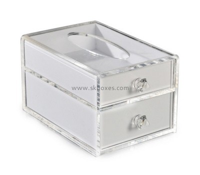 Custom acrylic tissue paper box design acrylic display box  clear plastic box BTB-055