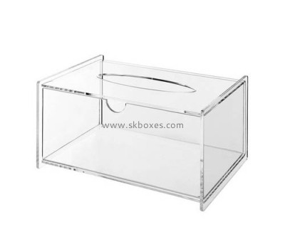 Custom design acrylic tissue box holders box tissue plastic organizer box BTB-068