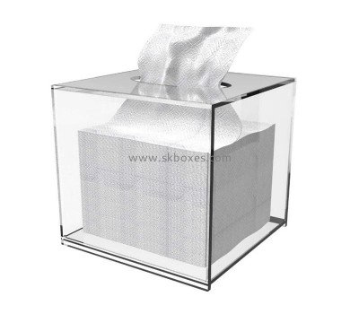 Acrylic supplier customize plexiglas tissue box holder lucite box BTB-076