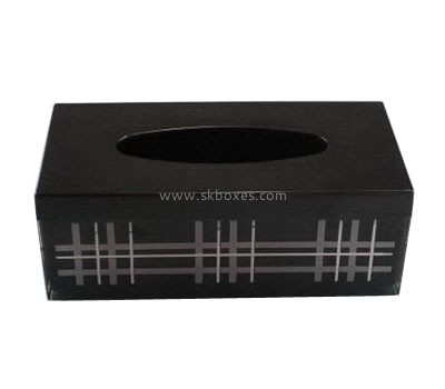 Hot selling acrylic tissue box holders custom printed tissue box black acrylic box BTB-066
