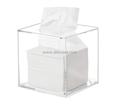 Customized acrylic plastic transparent box small box facial tissue plexiglass acrylic rectangle box BTB-130