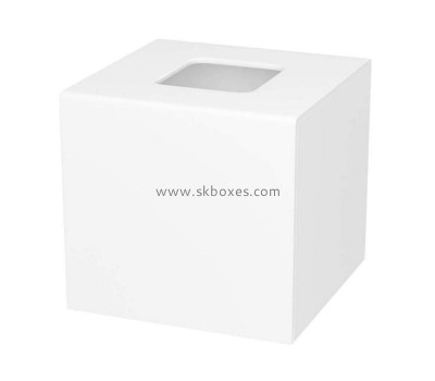 Wholesale white acrylic box plastic tissue box facial tissue BTB-133