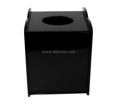 Hot selling acrylic fancy tissue box black box acrylic box BTB-149