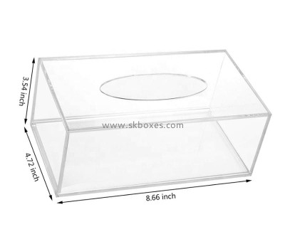Acrylic manufacturer custom plexiglass hotel tissue holder box BTB-158