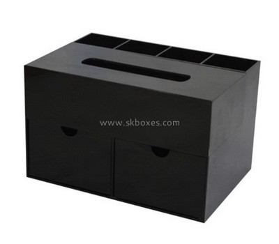 Acrylic supplier custom acrylic facial tissue box with drawers BTB-168