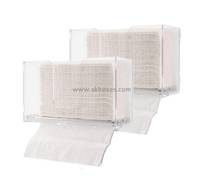 Acrylic supplier custom lucite paper towel dispenser plexiglass wall mount paper towel dispenser BTB-176