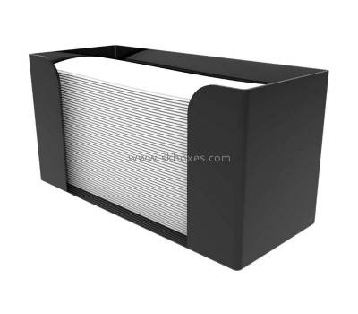 Plexiglass manufacturer custom black acrylic guest towel napkin holder BTB-179