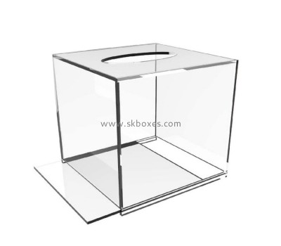 Lucite supplier custom acrylic tissue box holder plexiglass facial tissue dispenser box BTB-187