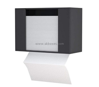 Plexiglass factory custom acrylic paper towel dispenser perspex wall mount paper towel holder BTB-190