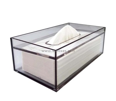 Perspex supplier custom acrylic tissue box plexiglass tabletop facial tissue box BTB-200
