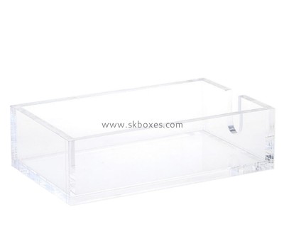 Custom acrylic table top tissue paper holder lucite facial tissue paper holder BTB-209