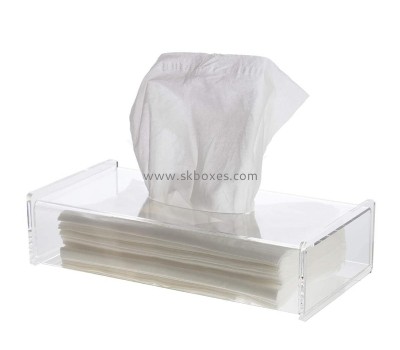 Custom lucite tissue box transparent acrylic tissue box BTB-215